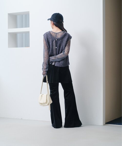 Kastane（カスタネ）の「【WEB・一部店舗限定/2サイズ展開/低身長サイズ】ベロアスカパンSET（その他パンツ・レディース・ブラウン/ブラック・0/1）」の10枚目の写真