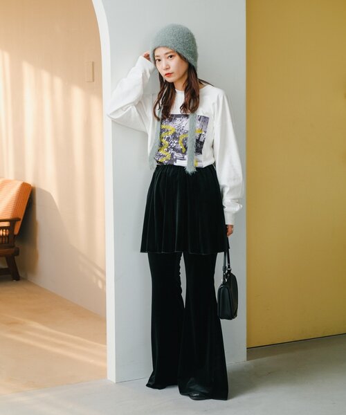 Kastane（カスタネ）の「【WEB・一部店舗限定/2サイズ展開/低身長サイズ】ベロアスカパンSET（その他パンツ・レディース・ブラウン/ブラック・0/1）」の15枚目の写真