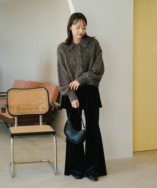 Kastane（カスタネ）の「【WEB・一部店舗限定/2サイズ展開/低身長サイズ】ベロアスカパンSET（その他パンツ・レディース・ブラウン/ブラック・0/1）」の18枚目の写真