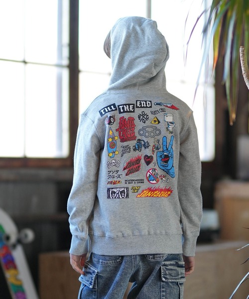 SANTACRUZ/サンタクルーズ COLLECTOR MAP Paka キッズ パーカー 25A605