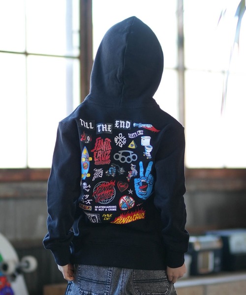 サンタクルーズ SANTA CRUZ 00s スクリーミングハンド パーカー SANTA CRUZ（サンタクルーズ）の「SANTACRUZ/サンタクルーズ キッズ