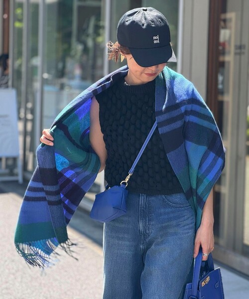 NOLLEY’S（ノーリーズ）の「チェックストール（ストール/ショール・レディース・ブルー系その他/ホワイト系その他/パープル系その他/レッド系その他・FREE）」の8枚目の写真