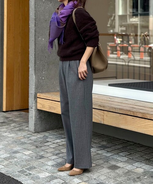 NOLLEY’S（ノーリーズ）の「チェックストール（ストール/ショール・レディース・ブルー系その他/ホワイト系その他/パープル系その他/レッド系その他・FREE）」の10枚目の写真