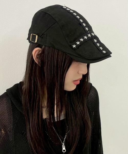 WEGO（ウィゴー）の「WEGO/スタッズデザインハンチング（キャスケット・レディース・その他2/その他1・FREE）」の3枚目の写真