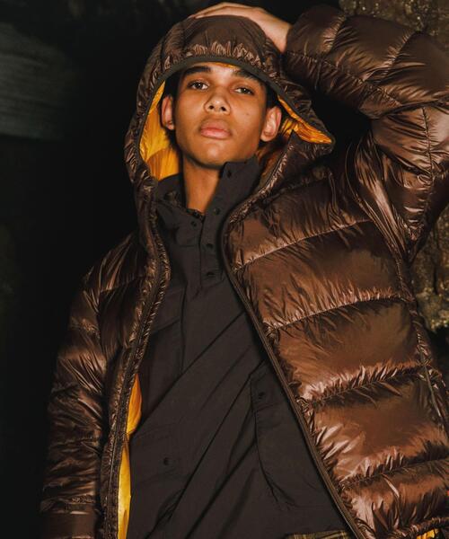 NANGA（ナンガ）の「『別注』NANGA×EKAL　クラシックダウンジャケット（ダウンジャケット/コート・メンズ・ブラック/ブラウン・MEDIUM/LARGE）」の3枚目の写真