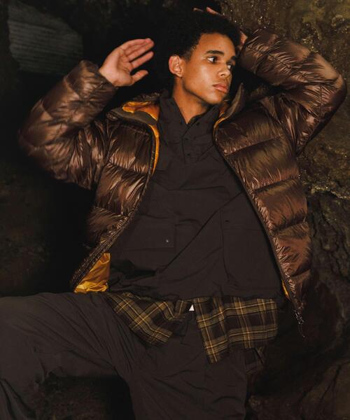 NANGA（ナンガ）の「『別注』NANGA×EKAL　クラシックダウンジャケット（ダウンジャケット/コート・メンズ・ブラック/ブラウン・MEDIUM/LARGE）」の4枚目の写真