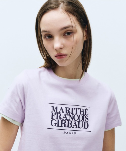 MARITHE + FRANCOIS GIRBAUD(マリテフランソワジルボー)の「W CLASSIC LOGO TEE(Tシャツ/カットソー・レディース・Cream/Black/ライトパープル/Navy/White/ライトグリーン系/Red・SMALL/MEDIUM)」の5枚目の写真