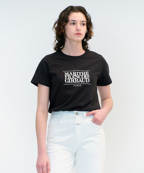 MARITHE + FRANCOIS GIRBAUD(マリテフランソワジルボー)の「W CLASSIC LOGO TEE(Tシャツ/カットソー・レディース・Cream/Black/ライトパープル/Navy/White/ライトグリーン系/Red・SMALL/MEDIUM)」の3枚目の写真