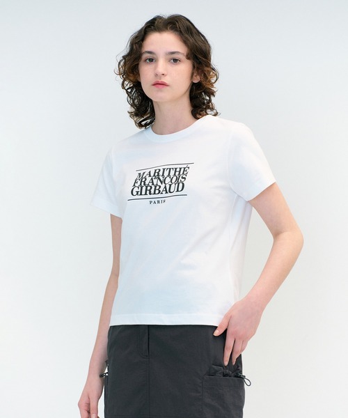 MARITHE + FRANCOIS GIRBAUD(マリテフランソワジルボー)の「W CLASSIC LOGO TEE(Tシャツ/カットソー・レディース・Cream/Black/ライトパープル/Navy/White/ライトグリーン系/Red・SMALL/MEDIUM)」の2枚目の写真