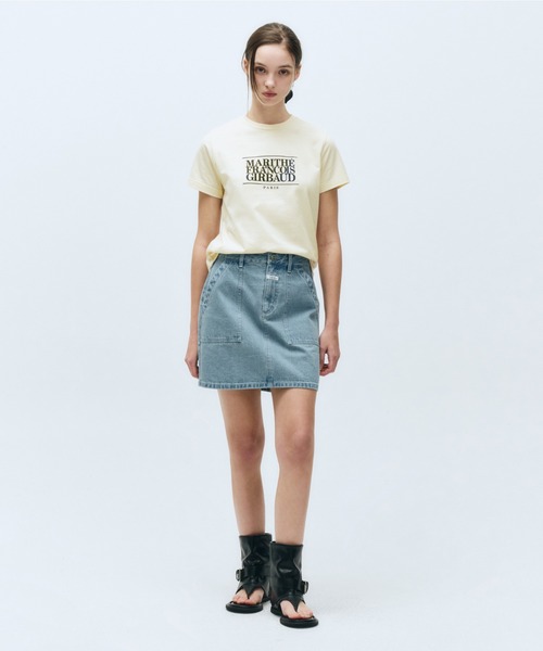 MARITHE + FRANCOIS GIRBAUD(マリテフランソワジルボー)の「W CLASSIC LOGO TEE(Tシャツ/カットソー・レディース・Cream/Black/ライトパープル/Navy/White/ライトグリーン系/Red・SMALL/MEDIUM)」の9枚目の写真
