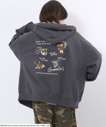 GREMLINS（グレムリン）GIZMO ギズモ キャラクター刺繍スウェットジップパーカー/ユニセックス