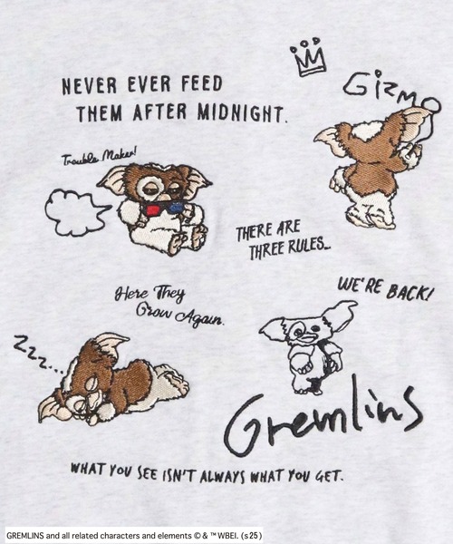 Salong hameu(サロン ハミュー)の「GREMLINS(グレムリン)GIZMO ギズモ キャラクター刺繍スウェットジップパーカー/ユニセックス(パーカー・メンズ・チャコールグレー/ホワイト系その他/ワインレッド・M/L/LL)」の7枚目の写真