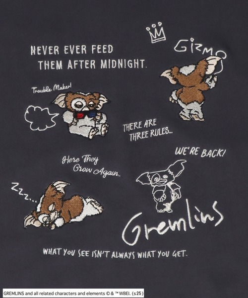 Salong hameu(サロン ハミュー)の「GREMLINS(グレムリン)GIZMO ギズモ キャラクター刺繍スウェットジップパーカー/ユニセックス(パーカー・メンズ・チャコールグレー/ホワイト系その他/ワインレッド・M/L/LL)」の10枚目の写真