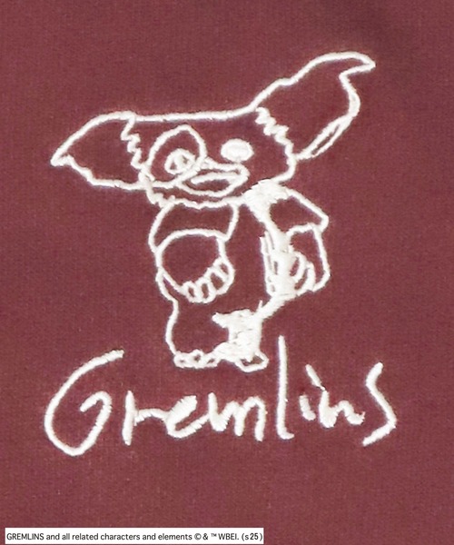 Salong hameu(サロン ハミュー)の「GREMLINS(グレムリン)GIZMO ギズモ キャラクター刺繍スウェットジップパーカー/ユニセックス(パーカー・メンズ・チャコールグレー/ホワイト系その他/ワインレッド・M/L/LL)」の13枚目の写真