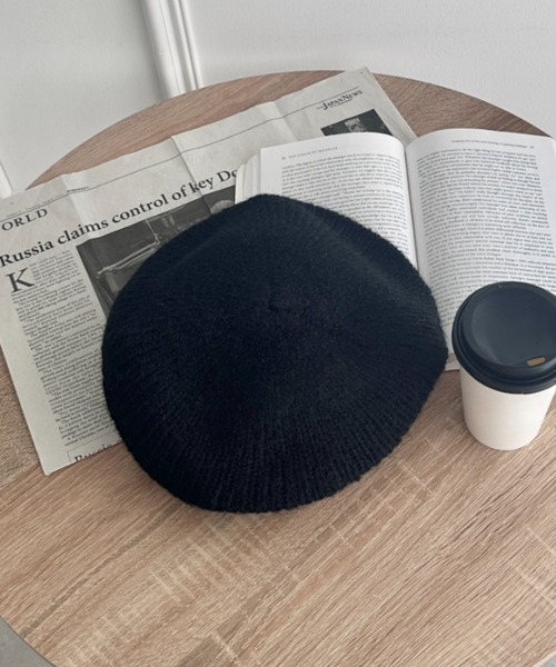 SOLLON.（ソルロン）の「モヘアニットベレー帽（ハンチング/ベレー帽・レディース・ベージュ/レッド/ブラウン/ブラック/アイボリー/グレー・FREE）」の15枚目の写真