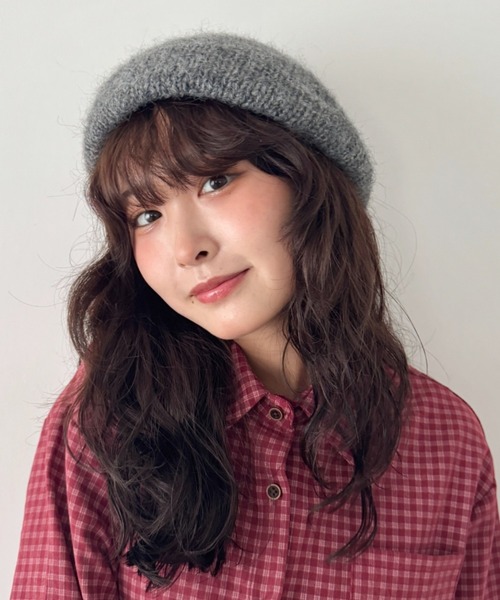 SOLLON.（ソルロン）の「モヘアニットベレー帽（ハンチング/ベレー帽・レディース・ベージュ/レッド/ブラウン/ブラック/アイボリー/グレー・FREE）」の17枚目の写真