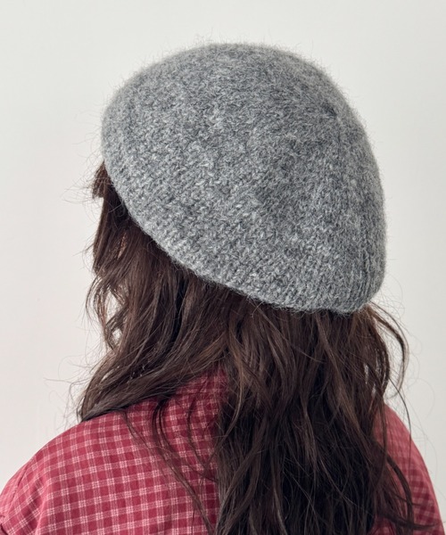 SOLLON.（ソルロン）の「モヘアニットベレー帽（ハンチング/ベレー帽・レディース・ベージュ/レッド/ブラウン/ブラック/アイボリー/グレー・FREE）」の19枚目の写真