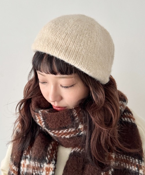 SOLLON.（ソルロン）の「モヘアニットベレー帽（ハンチング/ベレー帽・レディース・ベージュ/レッド/ブラウン/ブラック/アイボリー/グレー・FREE）」の22枚目の写真