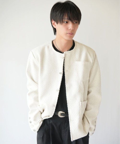 セール】【 SORUTT / ソルト 】 メタルボタン ノーカラーツイード