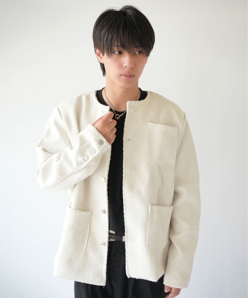 SORUTT / ソルト 】 メタルボタン ノーカラーツイードジャケット