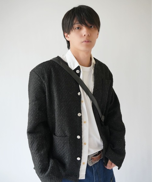 セール】【 SORUTT / ソルト 】 メタルボタン ノーカラーツイード