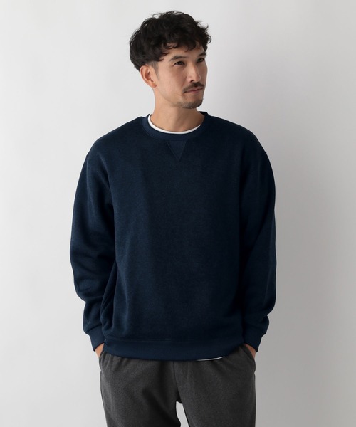 FOUND GOOD（ファウンドグッド）の「ニットフリースプルオーバー（ニット/セーター・メンズ・グレー系/グレー系8/ネイビー・S/M/L/XL）」の3枚目の写真