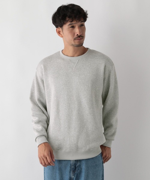 FOUND GOOD（ファウンドグッド）の「ニットフリースプルオーバー（ニット/セーター・メンズ・グレー系/グレー系8/ネイビー・S/M/L/XL）」の6枚目の写真