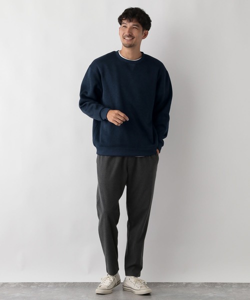 FOUND GOOD（ファウンドグッド）の「ニットフリースプルオーバー（ニット/セーター・メンズ・グレー系/グレー系8/ネイビー・S/M/L/XL）」の12枚目の写真