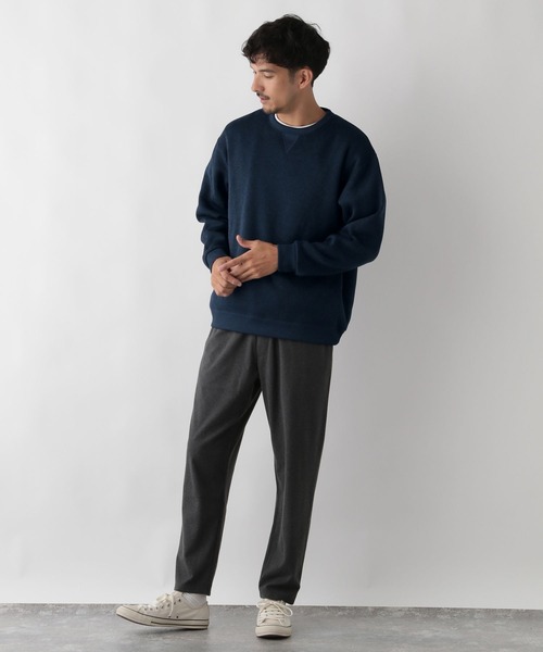 FOUND GOOD（ファウンドグッド）の「ニットフリースプルオーバー（ニット/セーター・メンズ・グレー系/グレー系8/ネイビー・S/M/L/XL）」の13枚目の写真