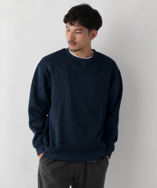 FOUND GOOD（ファウンドグッド）の「ニットフリースプルオーバー（ニット/セーター・メンズ・グレー系/グレー系8/ネイビー・S/M/L/XL）」の14枚目の写真