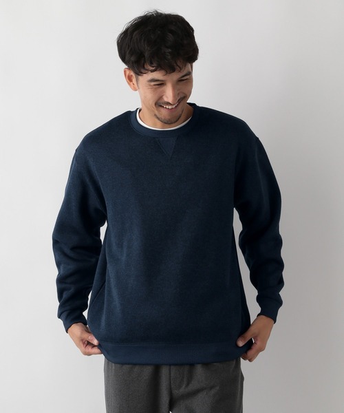 FOUND GOOD（ファウンドグッド）の「ニットフリースプルオーバー（ニット/セーター・メンズ・グレー系/グレー系8/ネイビー・S/M/L/XL）」の15枚目の写真