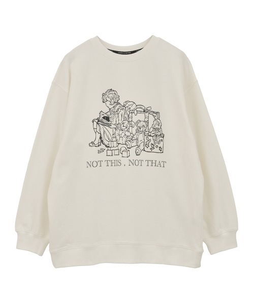 Candy Stripper(キャンディストリッパー)の「NOT THIS,NOT THAT SWEAT ワンピース(スウェット・レディース・ブラック/ブラウン/オフホワイト・FREE)」の1枚目の写真