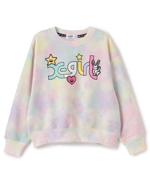 X-girl Stages（エックスガールステージス）の「カラフルロゴ&キャラクタートレーナー（スウェット・キッズ・ブラック/アイボリー/カラフル・140cm/130cm/110cm/120cm/100cm/90cm）」の3枚目の写真