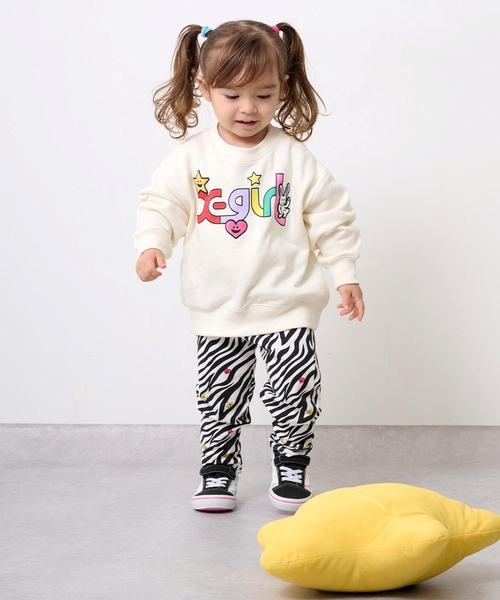 X-girl Stages（エックスガールステージス）の「カラフルロゴ&キャラクタートレーナー（スウェット・キッズ・ブラック/アイボリー/カラフル・140cm/130cm/110cm/120cm/100cm/90cm）」の14枚目の写真