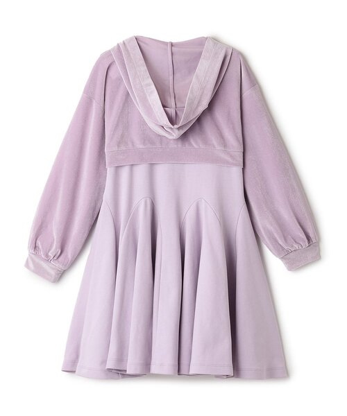 セール】シアーベロアパーカ＆カットワンピースセット（ワンピース