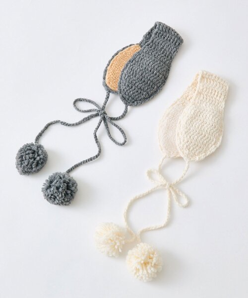 OLIVE des OLIVE（オリーブデオリーブ）の「ポンポンイヤマフ（イヤーマフ・レディース・グレー/オフホワイト・FREE）」の9枚目の写真