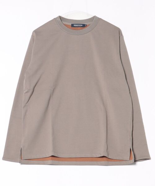 UNION STATION(ユニオンステーション)の「Wフェイス裏メッシュロンT(Tシャツ/カットソー・メンズ・グレー/オフホワイト/ブラック・M/L)」の3枚目の写真