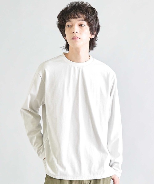 UNION STATION(ユニオンステーション)の「Wフェイス裏メッシュロンT(Tシャツ/カットソー・メンズ・グレー/オフホワイト/ブラック・M/L)」の1枚目の写真