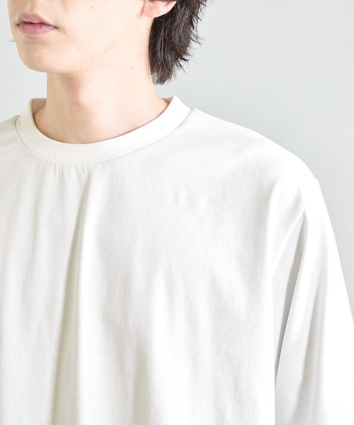 UNION STATION(ユニオンステーション)の「Wフェイス裏メッシュロンT(Tシャツ/カットソー・メンズ・グレー/オフホワイト/ブラック・M/L)」の7枚目の写真