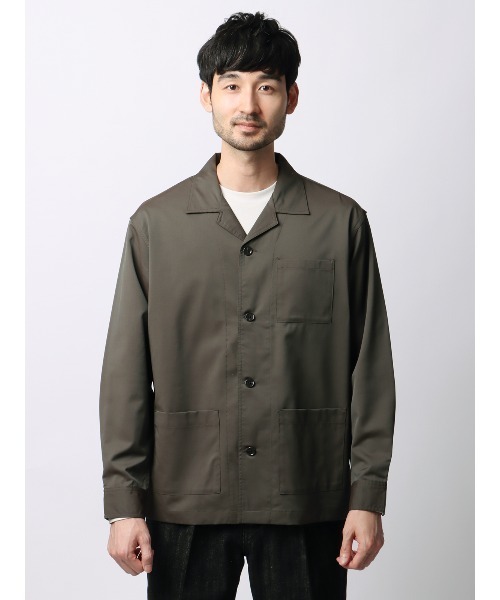 SUIT SQUARE(スーツスクエア)の「シャツアウター CANONICO OFFLIMITS ストレッチ 無地(シャツ/ブラウス・メンズ・グレー系/カーキ系/ブラック系・LL/L/M/S)」の11枚目の写真