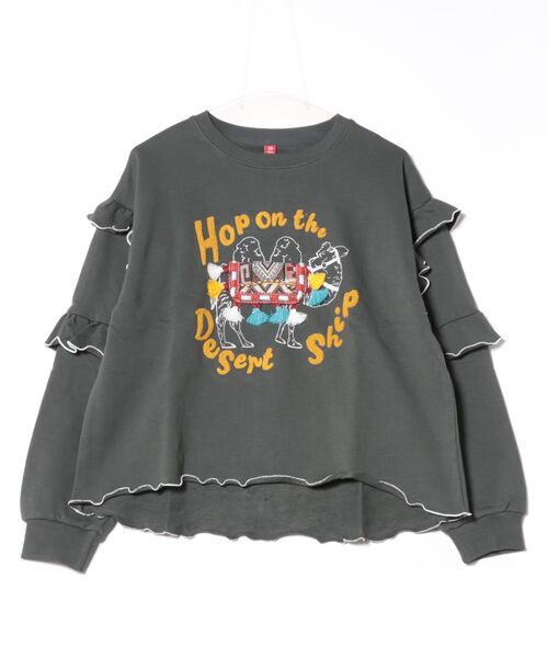 チャイハネ（チャイハネ）の「【チャイハネ】スアメルトレーナー（スウェット・レディース・ブラック/カーキ/ホワイト・FREE）」の3枚目の写真