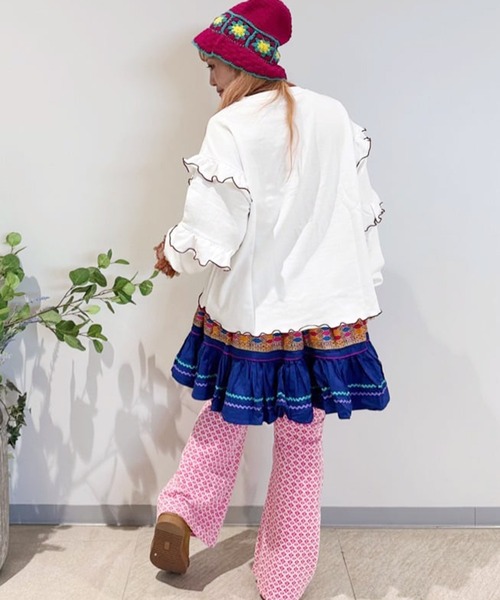 チャイハネ（チャイハネ）の「【チャイハネ】スアメルトレーナー（スウェット・レディース・ブラック/カーキ/ホワイト・FREE）」の12枚目の写真