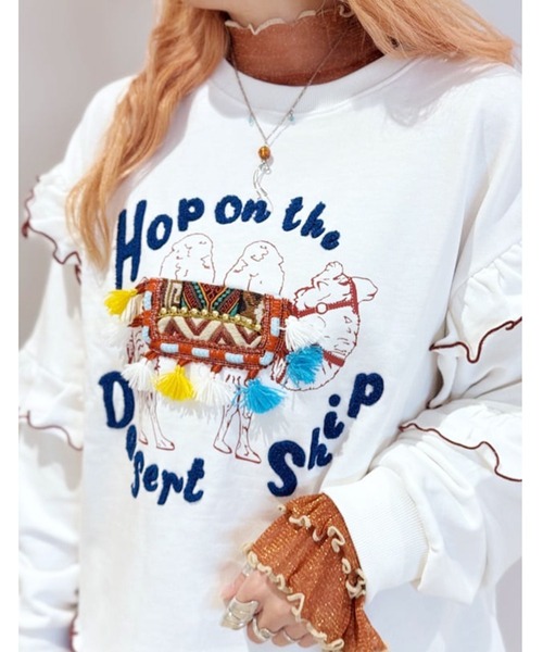 チャイハネ（チャイハネ）の「【チャイハネ】スアメルトレーナー（スウェット・レディース・ブラック/カーキ/ホワイト・FREE）」の13枚目の写真