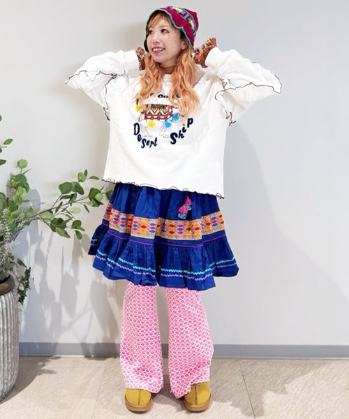 チャイハネ（チャイハネ）の「【チャイハネ】スアメルトレーナー（スウェット・レディース・ブラック/カーキ/ホワイト・FREE）」の10枚目の写真