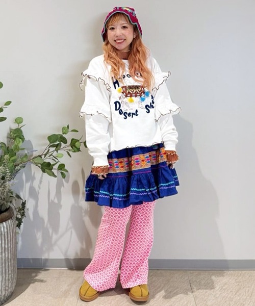 チャイハネ（チャイハネ）の「【チャイハネ】スアメルトレーナー（スウェット・レディース・ブラック/カーキ/ホワイト・FREE）」の8枚目の写真