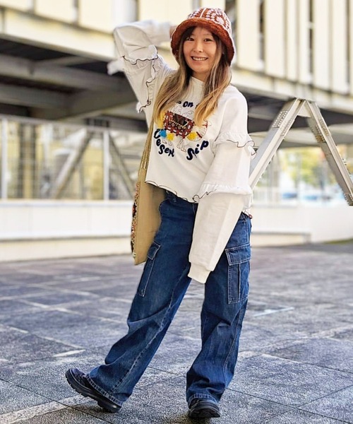 チャイハネ（チャイハネ）の「【チャイハネ】スアメルトレーナー（スウェット・レディース・ブラック/カーキ/ホワイト・FREE）」の5枚目の写真