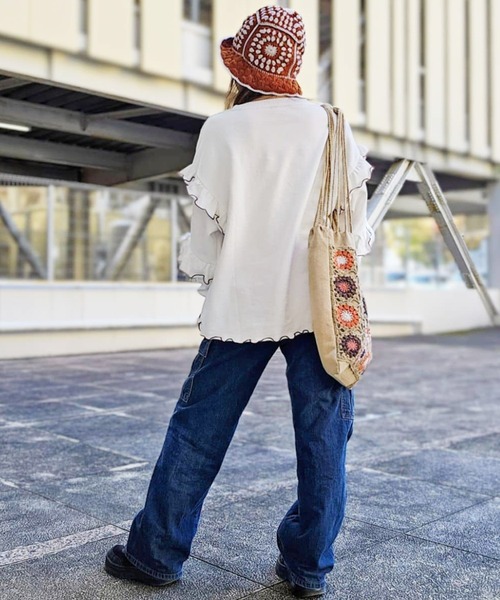 チャイハネ（チャイハネ）の「【チャイハネ】スアメルトレーナー（スウェット・レディース・ブラック/カーキ/ホワイト・FREE）」の7枚目の写真