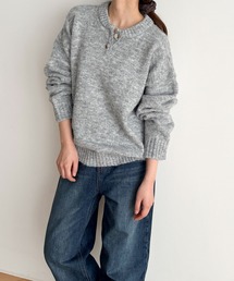 CANAL JEAN | El mar　ヘンリーネックオーバーニット(ニット/セーター)