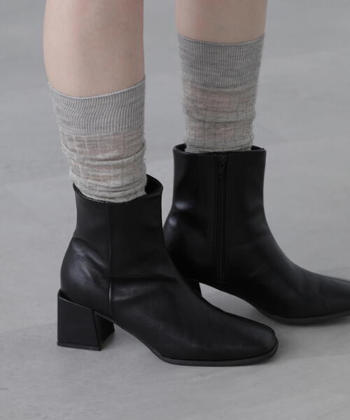 FREE'S MART(フリーズマート)の「オーバーヒールブーツ(ブーツ・レディース・ブラウン/ブラック・SMALL/MEDIUM)」の1枚目の写真