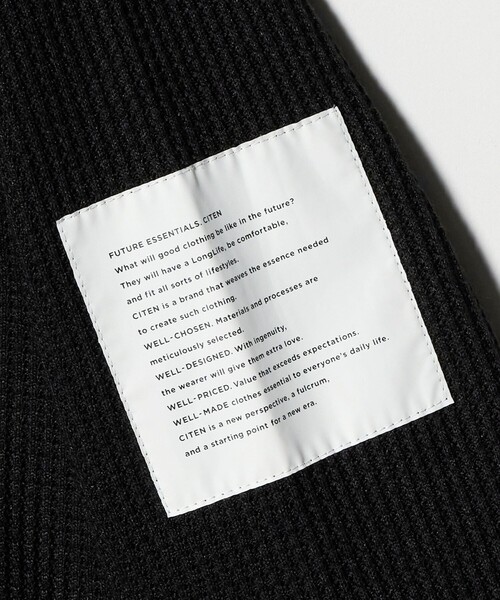 CITEN(シテン)の「<CITEN>ヘンリーネックワッフルロングスリーブシャツ(Tシャツ/カットソー・メンズ・ブラック/ホワイト・L/M)」の15枚目の写真